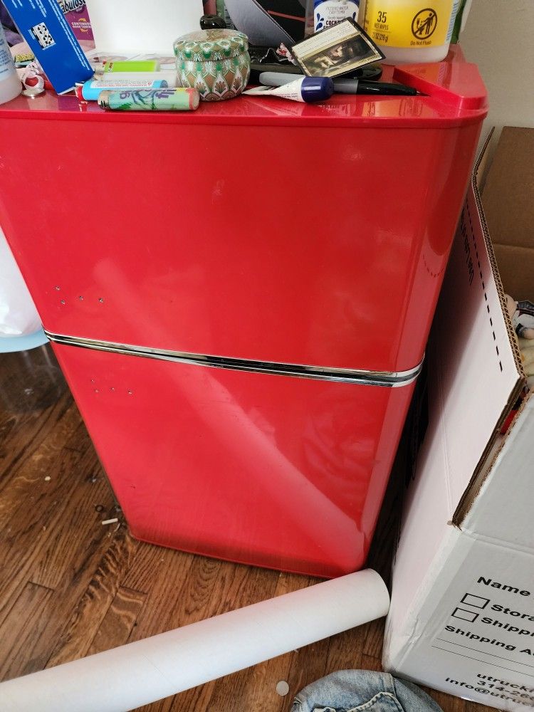 Red Mini Refrigerator Freezer