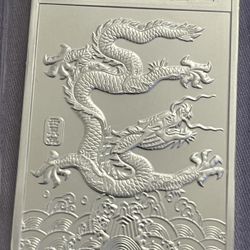 1 Troy Ounce .999 Fine Silver Bar - 2012 Year of the Dragon