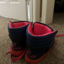 GUCCI Mens Hudson Hysteria Padded Nylon Hi Top Lace Up Sneakers Shoes