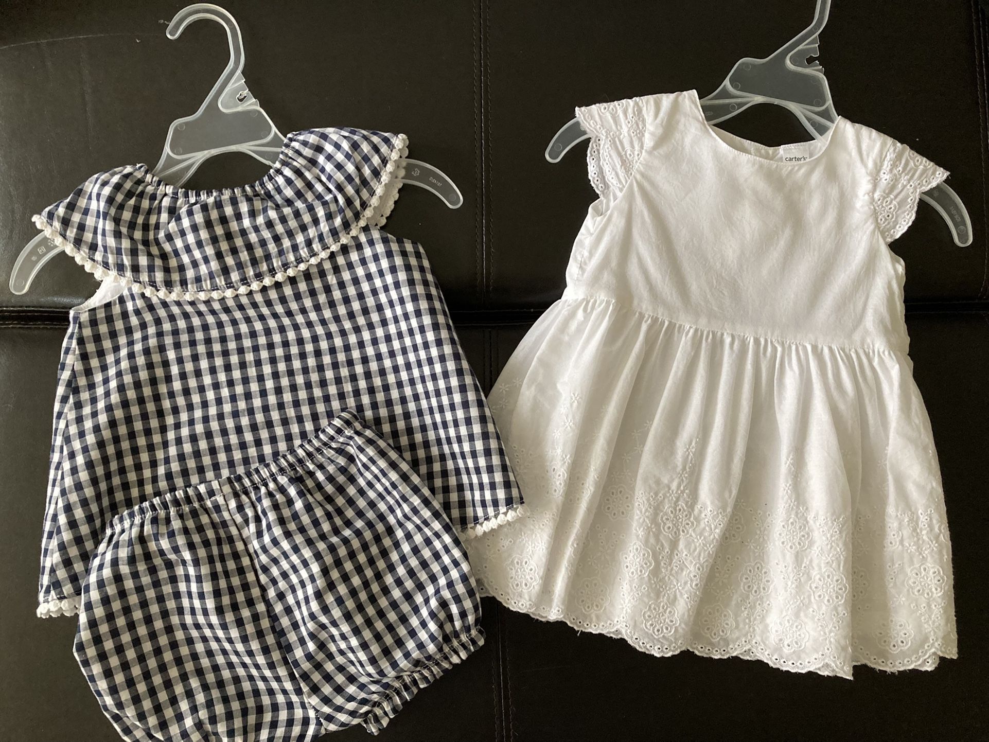 baby girl dresses size 9m $10 for both