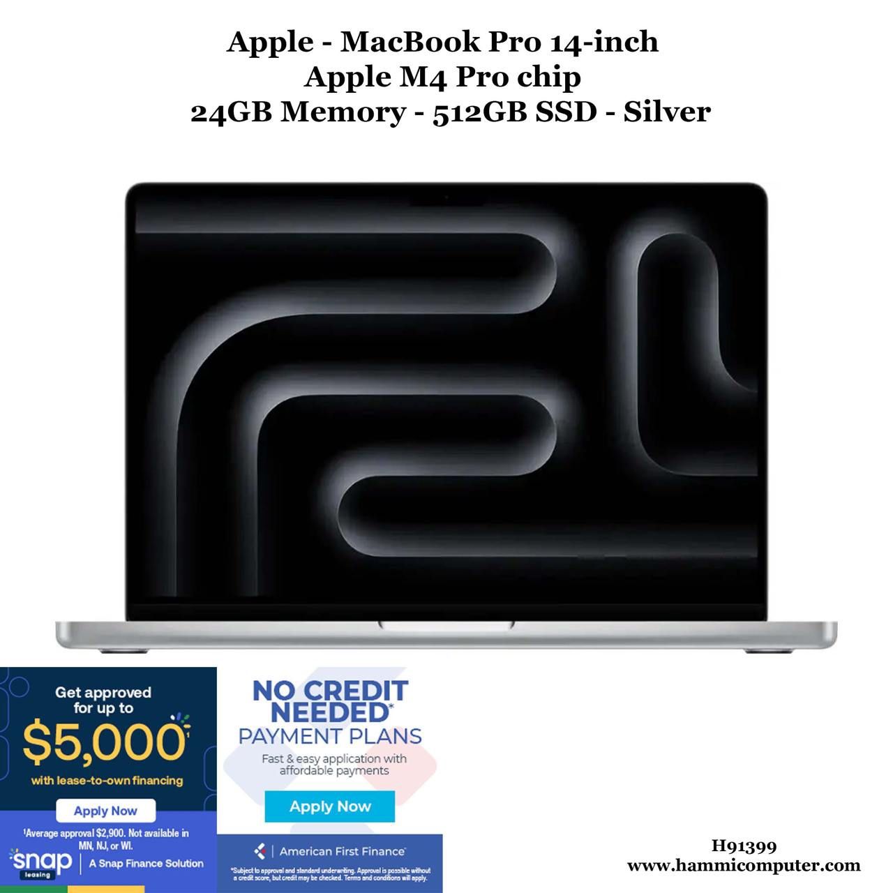 MacBook Pro (14-inch, M4 Pro 2024) 12C\ 16C\ 24GB, 512GB "H91399"