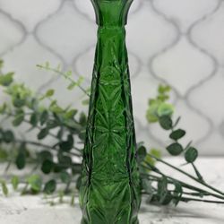 Rare Vintage Green Glass Vase