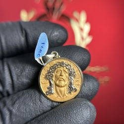 14K GOLD 2-TONE JESUS CHARM 