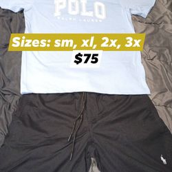 Men's polo shorts set