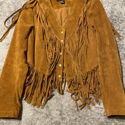  Suede Fringe Jacket 