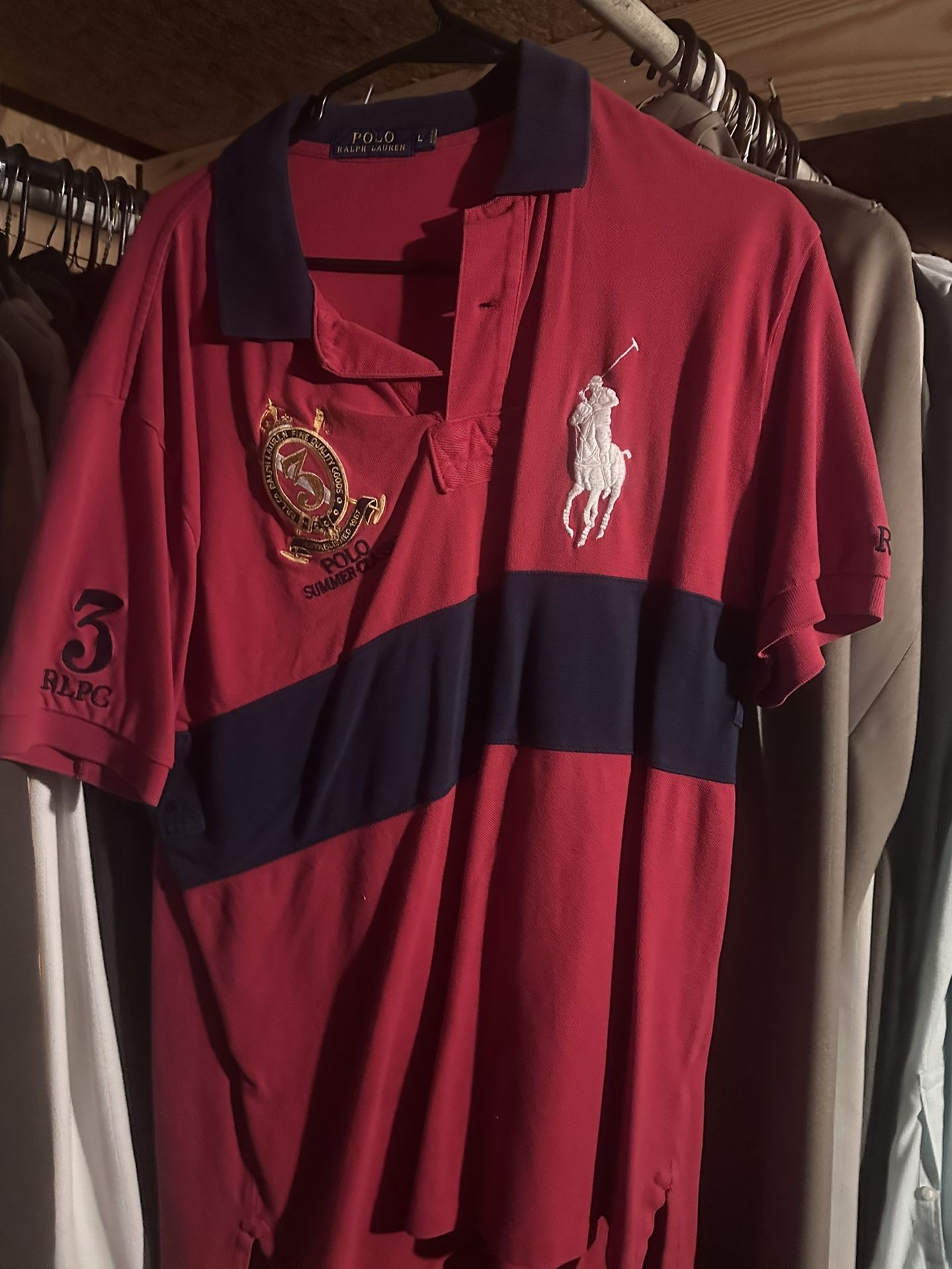 Polo Ralph Lauren Summer Classic Red Big Pony Shirt Men's Large Blackwatch 3