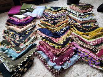 Turkish Hand-made Scarf, Yazma %100 Cotton