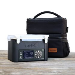 LunchEAZE XL Cordless Heated & Electric Lunch Box – Battery-Powered, 6-Cup Capacity, 220°F