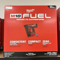 Milwaukee M18 FUEL 18-Volt Lithium-Ion Brushless Cordless Gen II 16-Gauge Angled Finish Nailer (Tool-Only)