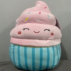 Squishmallows Diedre Vanilla Cupcake 14” Brand New w Tags Ultra Soft Rare 2025