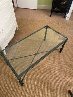 Glass top coffee table