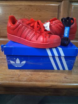 Adidas Superstar All-Red Low-Top Sneakers