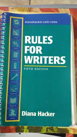 Rules for Writers book for college
