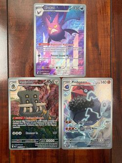 Pokemon Mega Evolution Illustration Rare Lot of 3 Crobat Bastiodon Probopass NM