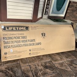 Brand New Lifetime 6 Foot Folding Picnic Table 