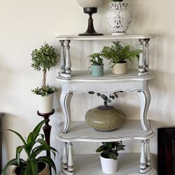 Double Shelf Plant Stand Space Saving Wall Decor OBO