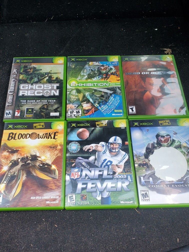 6 Original Xbox Video Games Halo