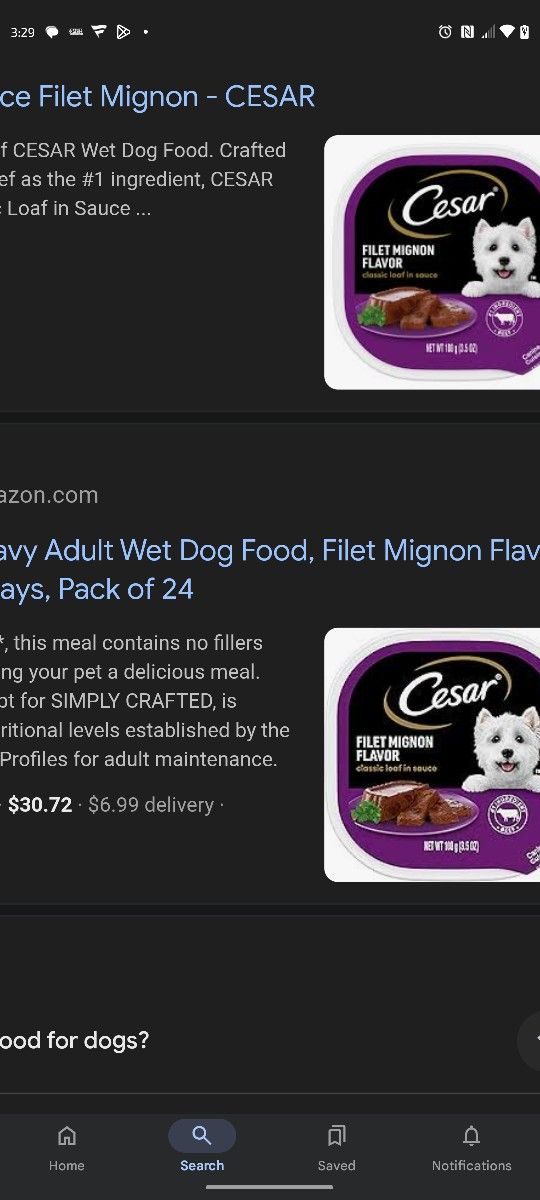 Caesar 3.5 Oz Package Filet Mignon