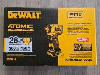 DEWALT
ATOMIC 20V MAX Cordless Brushless 3/8 in.Variable Speed Impact Wrench (Tool Only)