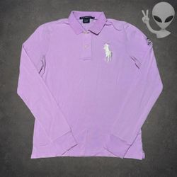 Ralph Lauren Big Pony Long Sleeve Polo Shirt Womens US M