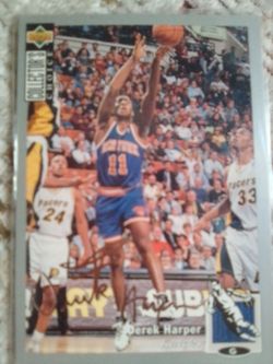Derek Harper signed autograph baseball card