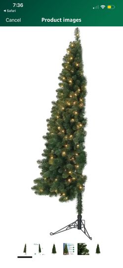 Christmas Half Tree Pre Lit