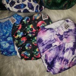 Mama Koala Reusable Cloth Diapers New One Size 6 Pack Pañales De Tela Baby Shower 
