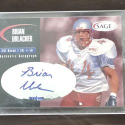 Chicago Bears Brian Urlacher Autographed Rookie Card