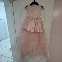 New Pink Flower Girl Dress