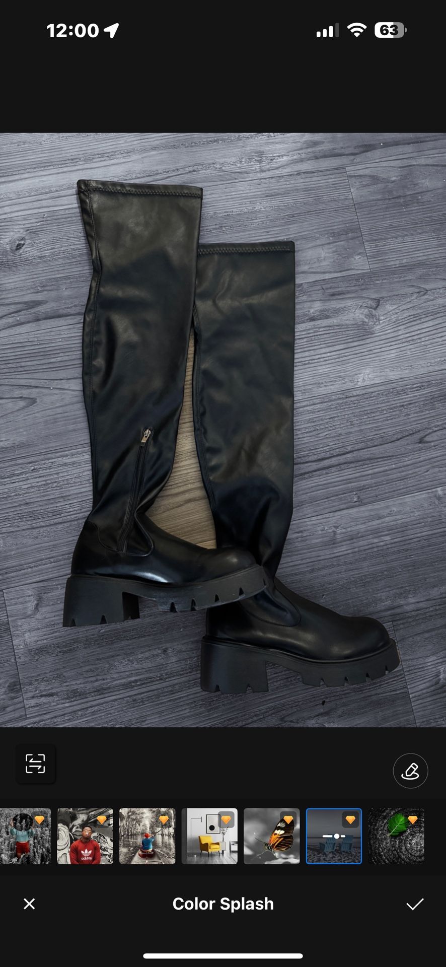 Thigh High Wedge Boots