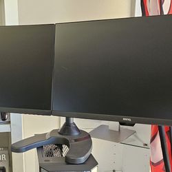 Dual 24-Inch Monitor 1080P WIDESCREEN Monitor With Single Stand. 