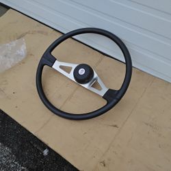 Brand New Black & Stainless Steel Kenworth Truck Steering Wheel & Horn Cap OEM Factory.