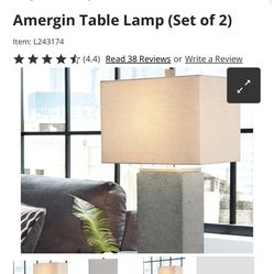 2 Ashley Furniture Lamps 