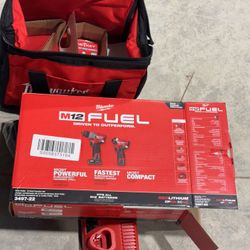 Brand New FUEL Milwaukee M12 FUEL 2-Tool Combo Kit – Hammer Drill & Impact Driver (No Battery)