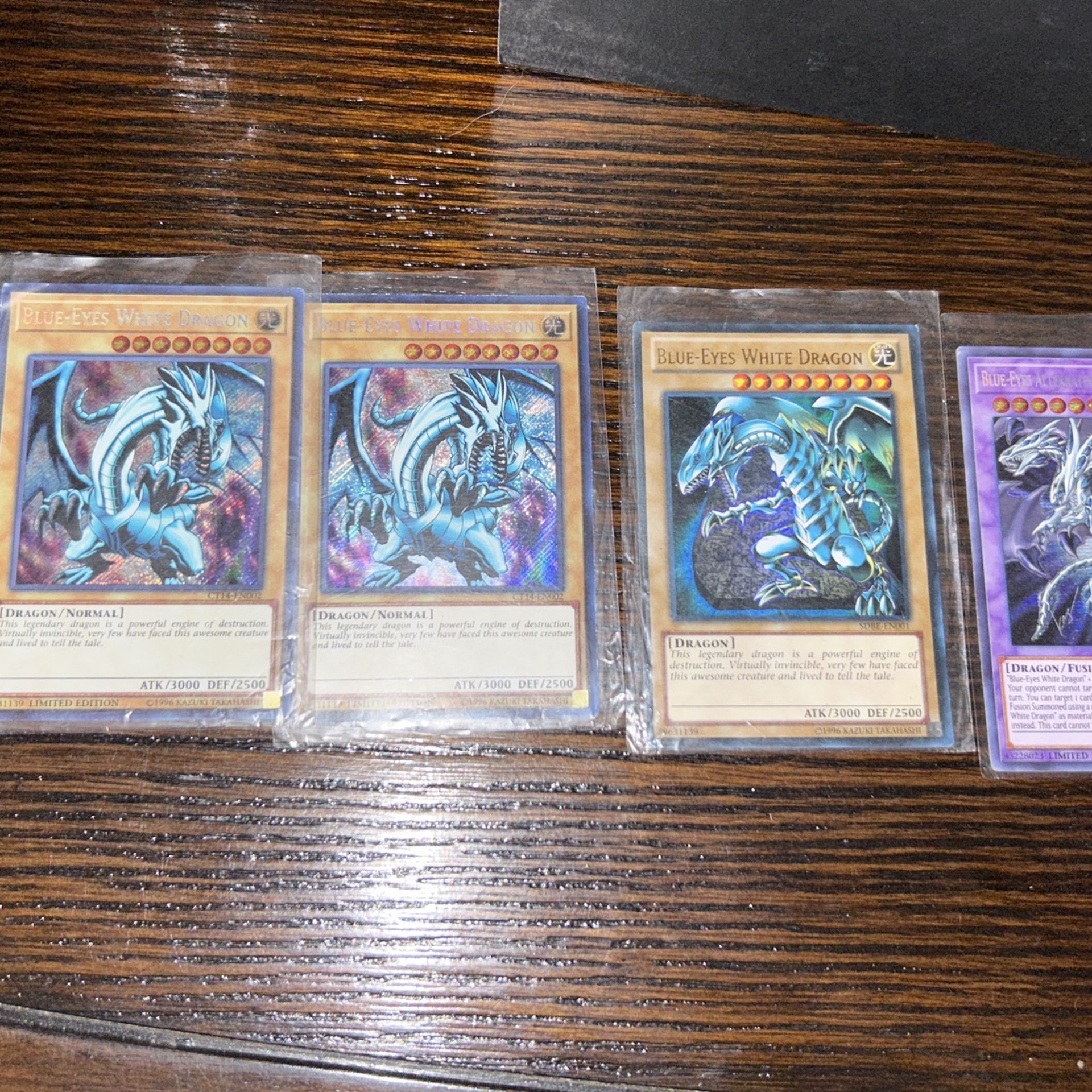 3 Blue Eye White Dragon Yu Gi Oh Cards