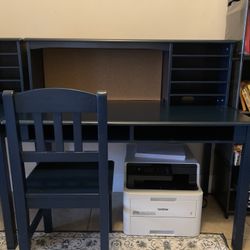 Dark Blue Desk And Chair