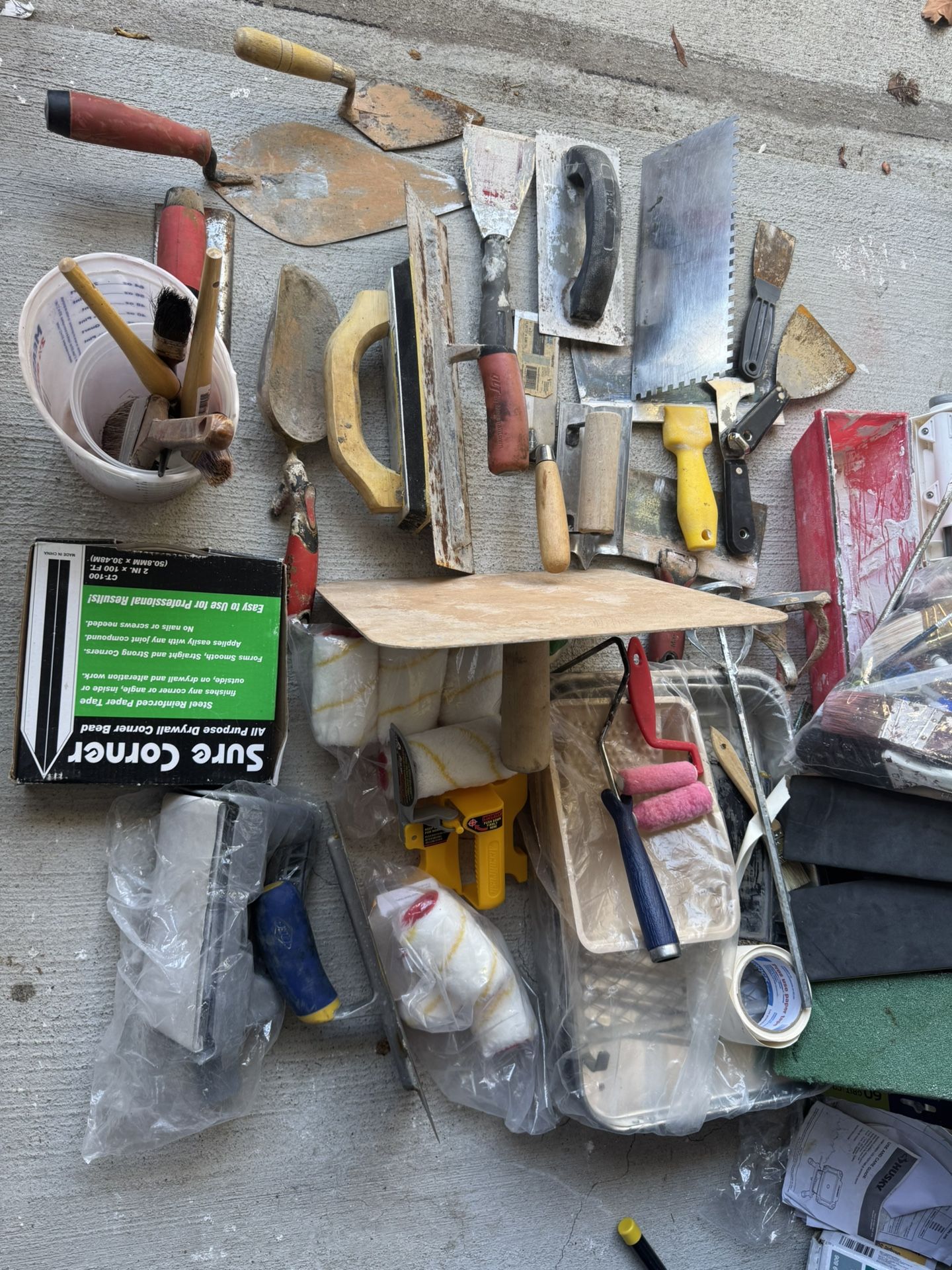 Painter and concrete tools