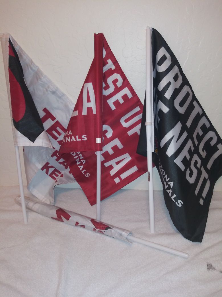 Arizona Cardinals Official Authentic Team Flags (set of 4)