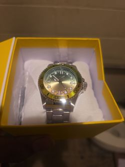 Invicta Diver-Style Watch with Green Bezel