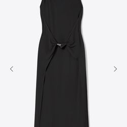 TORY BURCH KNOTTED CREPE DRESS