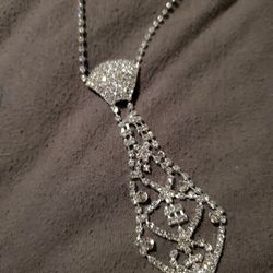Cool Silver Tie Necklace