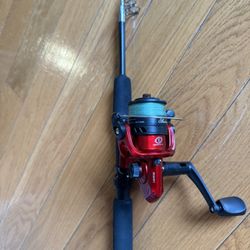 Johnson composite telescopic fishing rod with Shakespeare reel size 30 / pole 