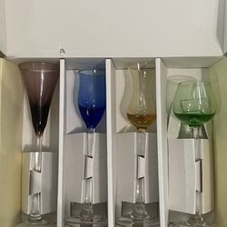 Lenox set of 4 colored cordials 