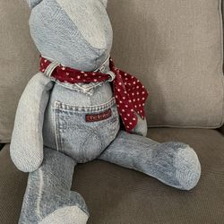 Denim Teddy Bear Made From “The Limited” Jeans