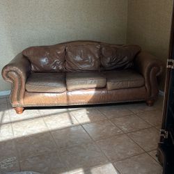 Two Drexel Heritage leather Sofas