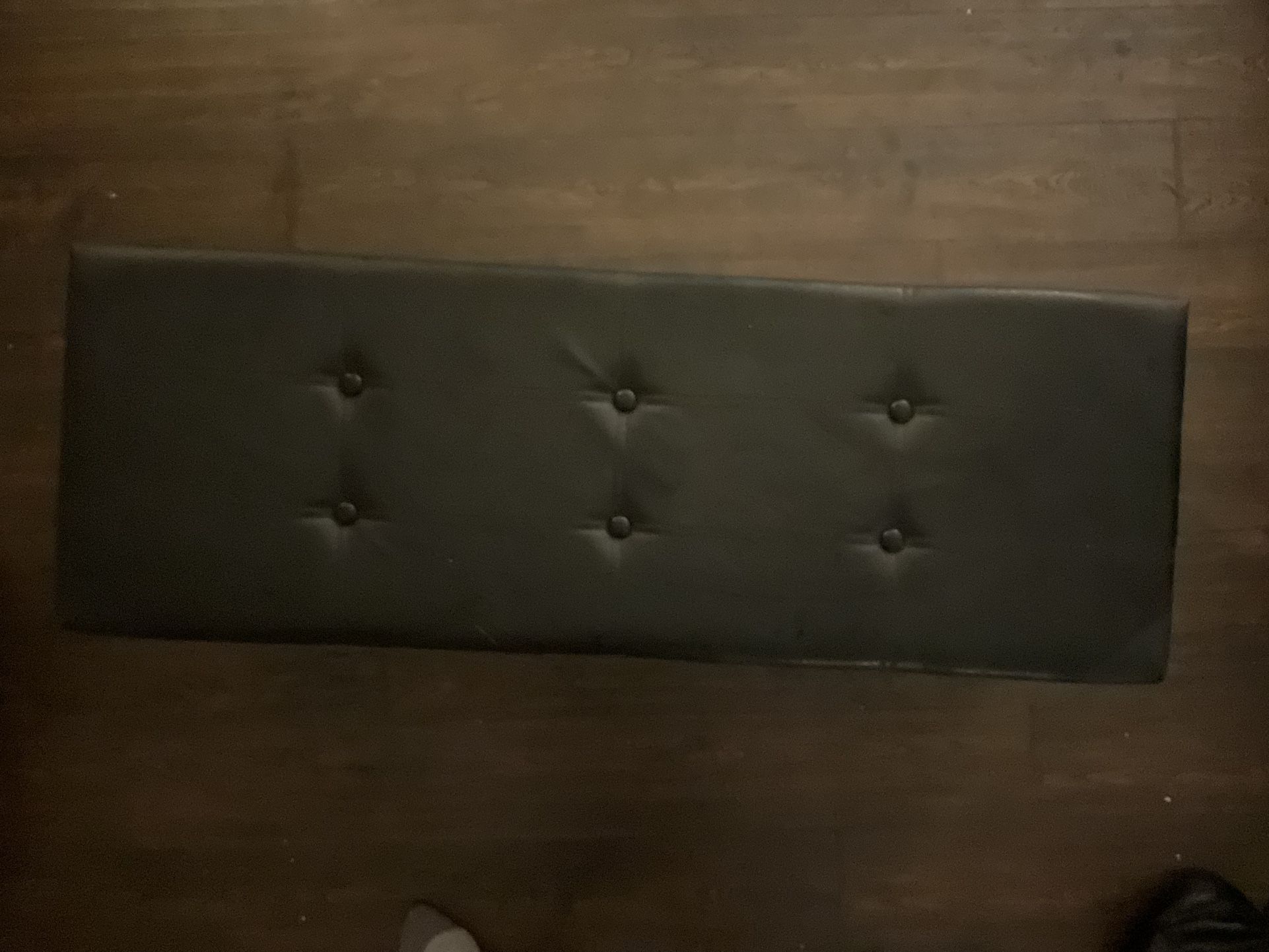 Black Leather Storage Bench