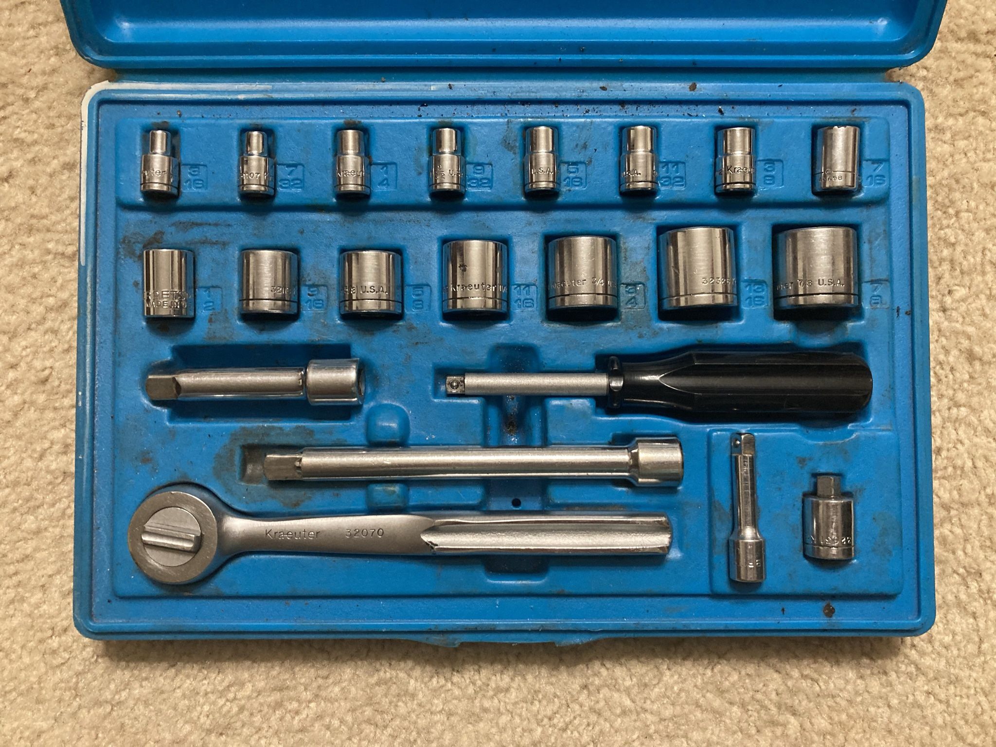 Kraeuter American Made Fine Tools, KIT 30822 12-point Socket Set