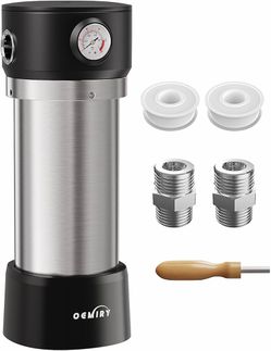 Whole House Water Filter System Stainless Steel Housing w/ Pressure Gauge