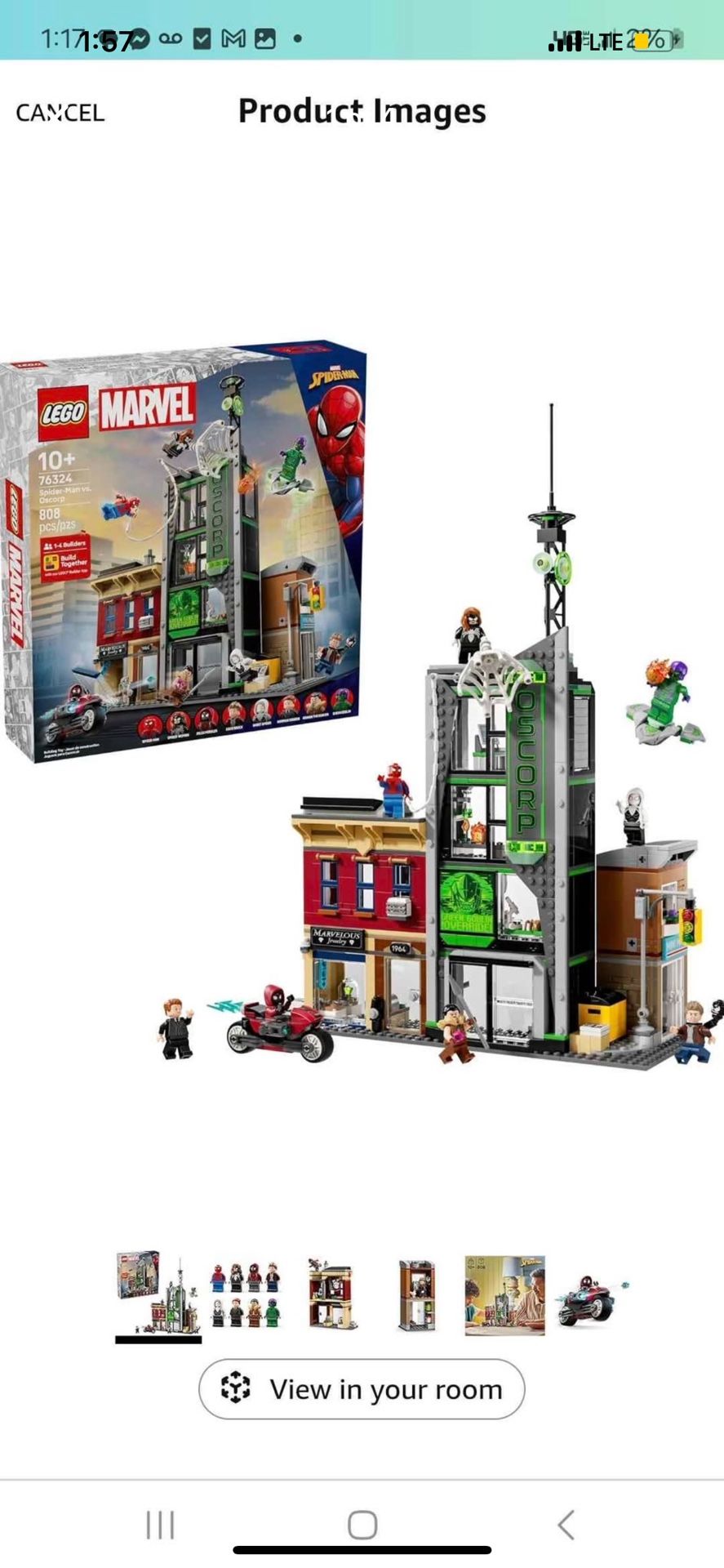 LEGO Marvel Spider-Man vs. Oscorp Building Toy