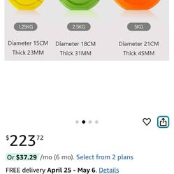 Flexibility Bumper Plate Color Lagging Exercise Male and Female Fitness Squat Weightlifting Weight Plate Grip Plate Home Dumbbell Plates Balance